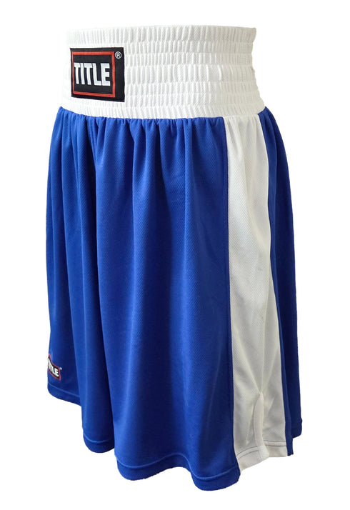 Title Boxing Trunks: - Air Mesh - Blue